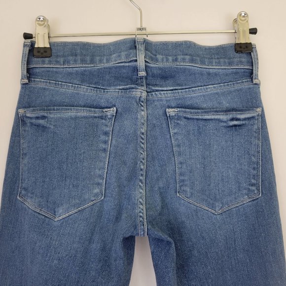 AYR Rise Skinny Stretch Raw Frayed Hem Jean, Medium Wash - Size 24 x 28 - Picture 4 of 11